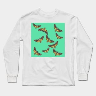 Death's Head Moths Seafoam Long Sleeve T-Shirt